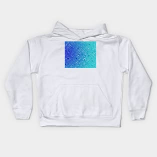 3D abstract blue pattern in the style of lattice characters Kids Hoodie